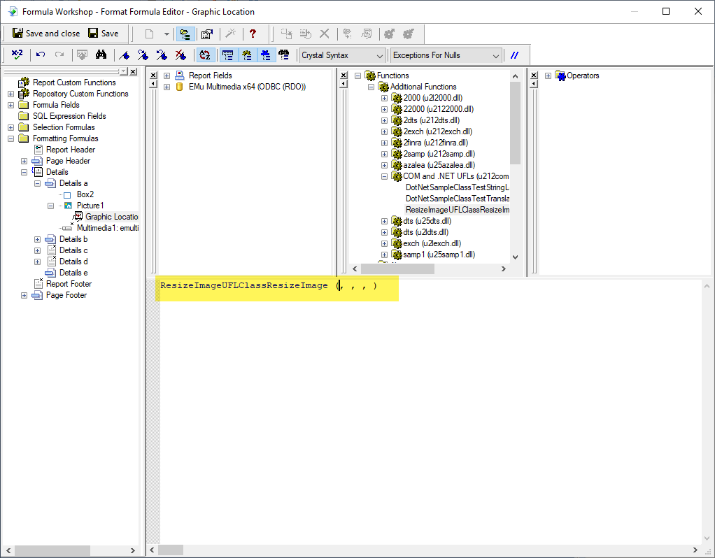 Cliquez pour agrandir Crystal Reports